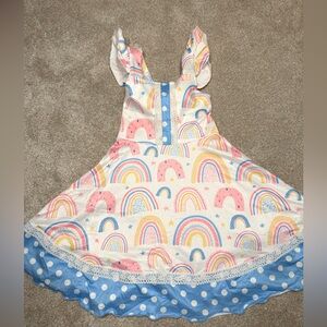 4T NWOT Rainbow Patterned Kids Casual Dress. So cute!